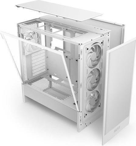 NZXT H5 Flow RGB Gaming Midi Tower Κουτί Υπολογιστή Λευκό