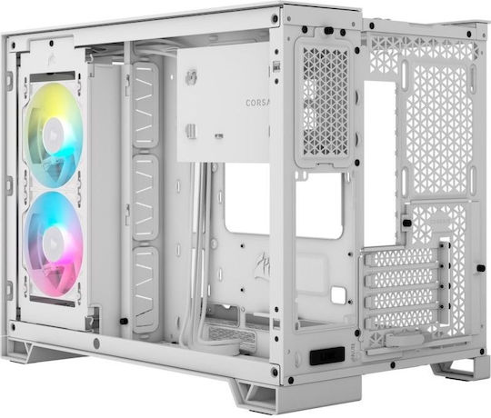 Corsair iCUE 2500X RGB Gaming Mini tower Carcasă Calculator cu Fereastră Laterală Alb