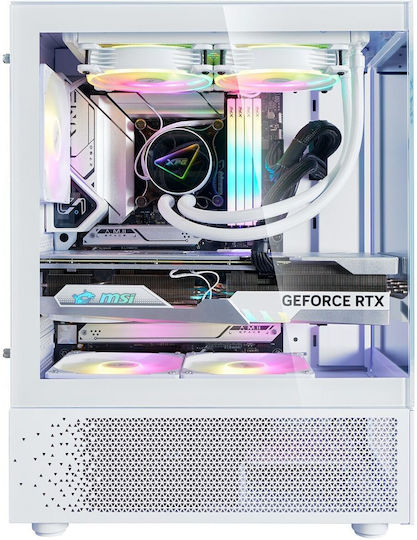 Adata Invader X Gaming Midi Tower Κουτί Υπολογιστή με Πλαϊνό Παράθυρο και RGB Φωτισμό Λευκό