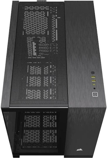 Corsair 2500X Gaming Mini Tower Κουτί Υπολογιστή με Πλαϊνό Παράθυρο Black/Obsidian Aluminum