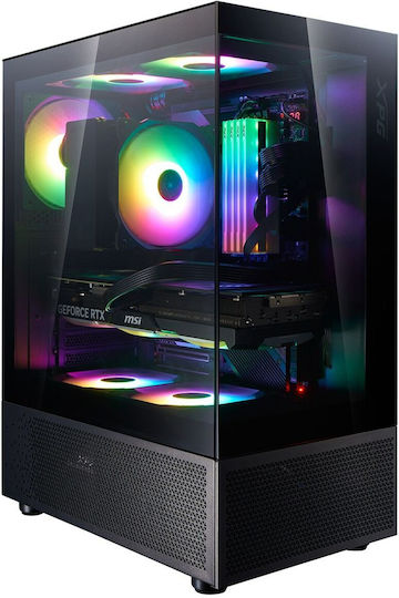 Adata Invader X Gaming Midi Tower Κουτί Υπολογιστή με Πλαϊνό Παράθυρο Μαύρο