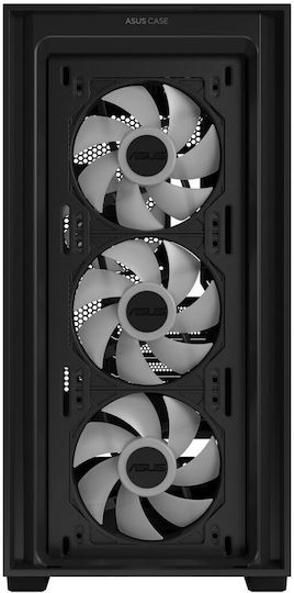 Asus A21 Plus Gaming Mini-Turm Computergehäuse mit Seitenfenster Schwarze