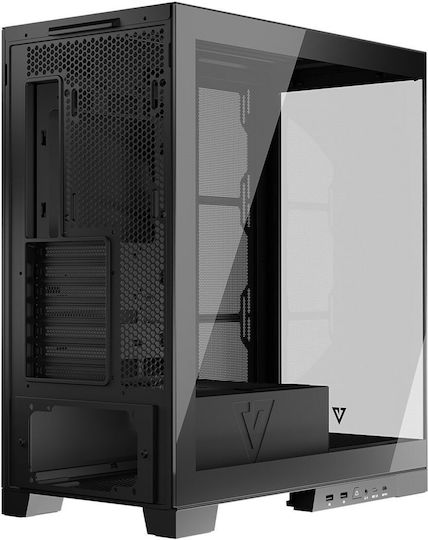 Modecom Volcano Space Gaming Midi-Turm Computergehäuse mit Seitenfenster Weiß
