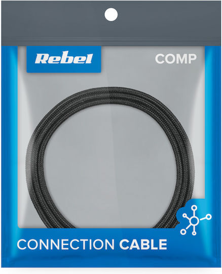 Rebel Regulär USB 2.0 auf Micro-USB-Kabel Schwarz 2m (RB-6000-200-B) 1Stück