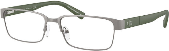 Armani Exchange Men's Metal Grey Prescription Eyeglass Frame AX1017 6045