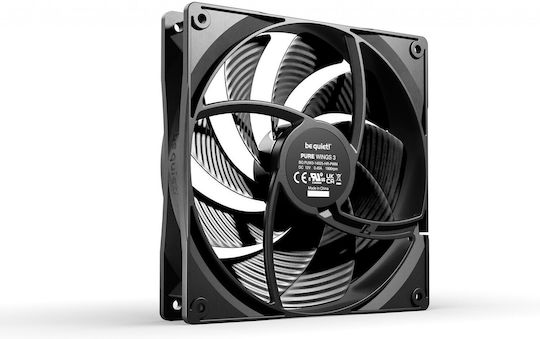 Be Quiet Pure Wings 3 Case Fan 140mm 1800rpm 72.2cfm Without Led Lighting and 4-Pin PWM Connection