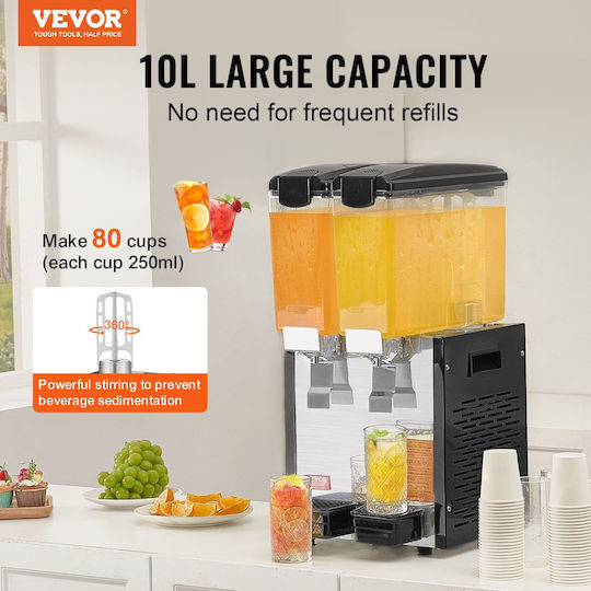 Vevor Juice Cooler 2x10lt SYYLJJBSJXS1LN0XAV2