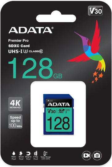 Adata Premier Pro SDXC 128GB U3 V30 UHS-I 100MB/s
