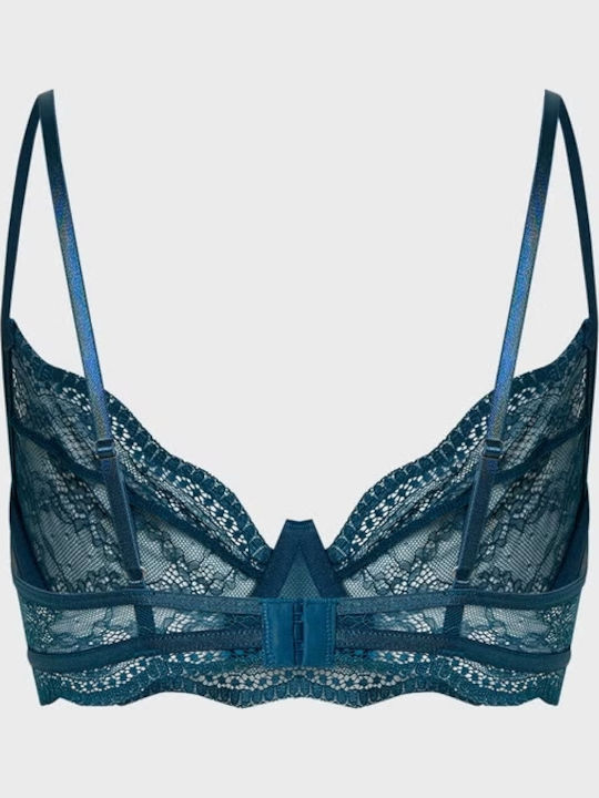 Bra without Padding Underwire Legion Blue