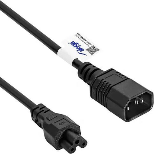 Akyga IEC C5 - IEC C13 Cable 1.5m Μαύρο AK-NB-09A