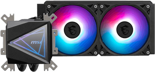 MSI MAG CoreLiquid Охлаждане AIO CPU с 2 Вентилатора 120mm и ARGB Осветление