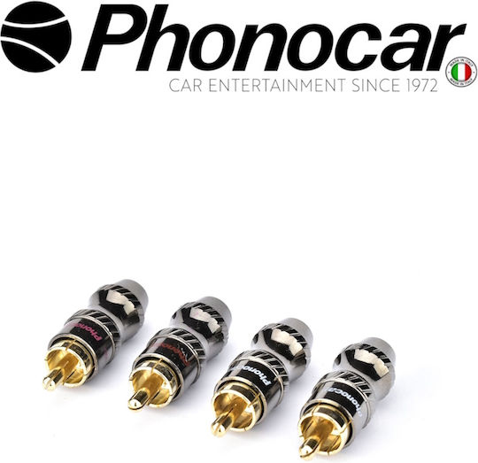 Phonocar Stecker RCA männlich 4Stück Schwarz (04.675.2)