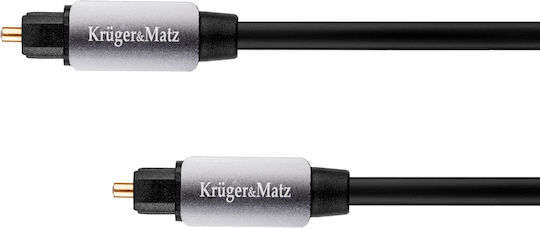 Kruger & Matz Optical Audio Cable TOS male - TOS male Μαύρο 1.5m (KM0320)