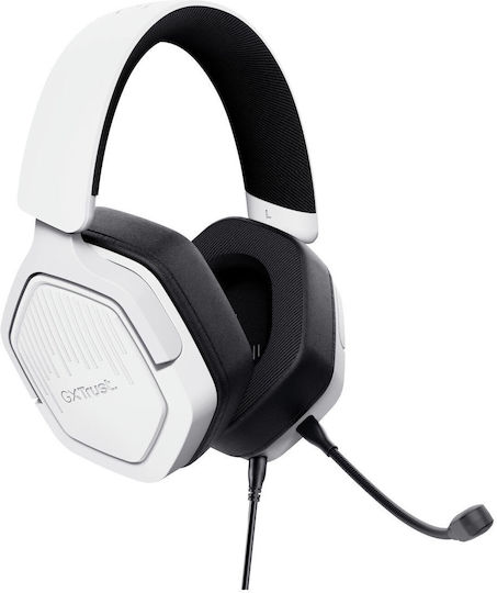 Trust GXT 492W Carrus Over Ear Gaming Headset με σύνδεση 3.5mm Λευκό