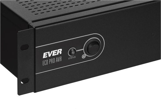Ever ECO Pro 700 AVR CDS 19" 2U UPS Line-Interactive 700VA 420W με 3 Πρίζες