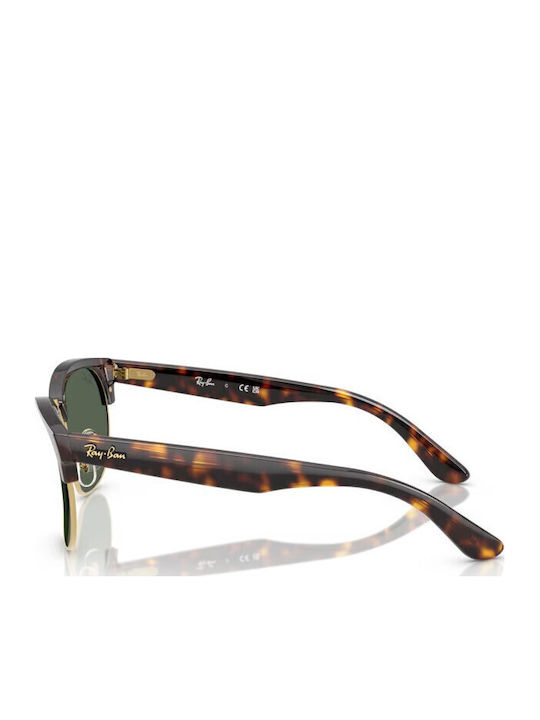 Ray Ban Clubmaster Unisex Ochelari de soare cu Maro Cadru și Verde Lentilă RBR0504S 1359VR