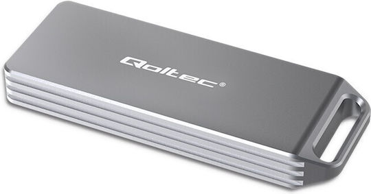 Qoltec Case for Hard Drive M.2 PCI Express with Connection Type-C Silver