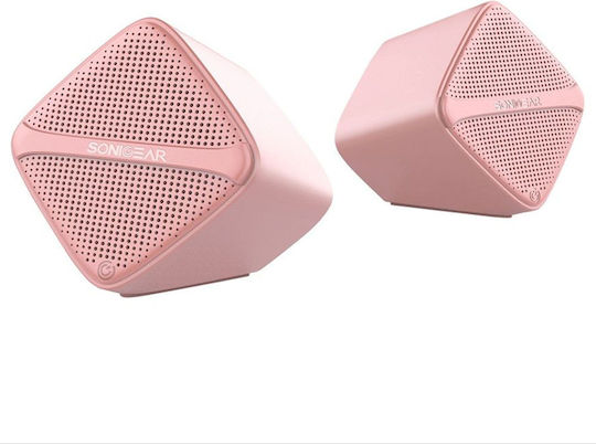 Sonic Gear Cube Ηχεία Υπολογιστή 2.0 με Ισχύ 6W σε Ροζ Χρώμα