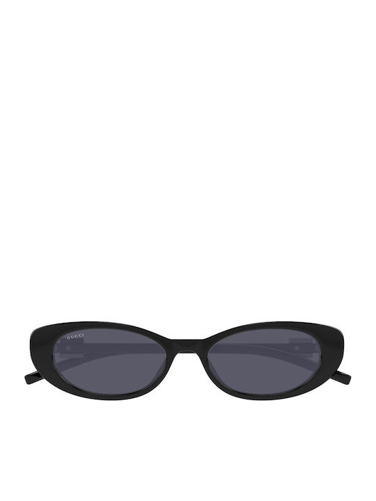 Gucci Damenten Sonnenbrillen mit Schwarzem Horn umrandetem Rahmen und Grauen Gläsern GG1680S 001