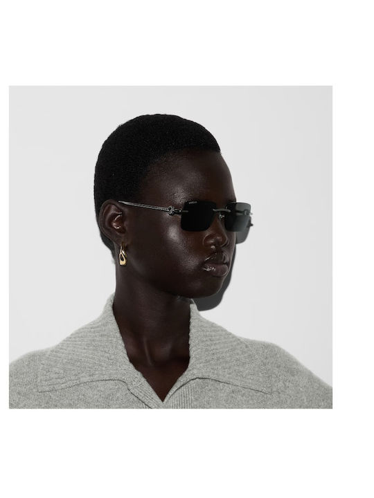 Gucci Γυαλιά Ηλίου Ασημί με Μεταλλικό Σκελετό