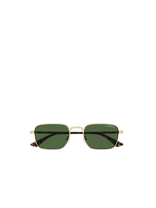 Mont Blanc Ochelari de soare cu Aur Din metal Rame și Verde Lentilă MB0339S 002