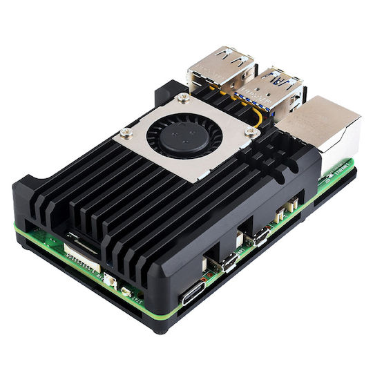 Waveshare Aluminum Case For Raspberry Pi 5 - Temperature