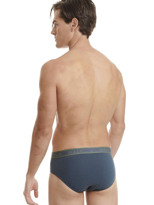 Men's Slips Blue - Khaki 2Pack
