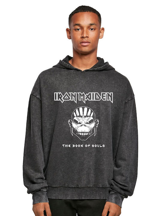 Oversized Premium Hoodie Iron Maiden Book Souls Rock Avenue Black