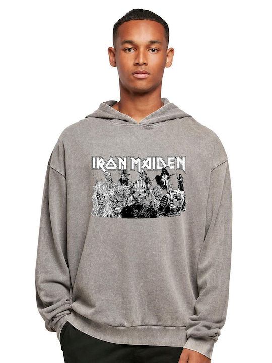 Oversized Premium Hoodie Iron Maiden Rock Avenue Asphalt