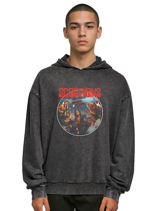 Oversized Premium Hoodie Scorpions Wwl Rock Avenue Black