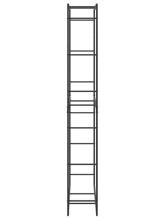 vidaXL Ξύλινο Ράφι Αποθήκευσης Ξύλων 100x30x209cm Μαύρο