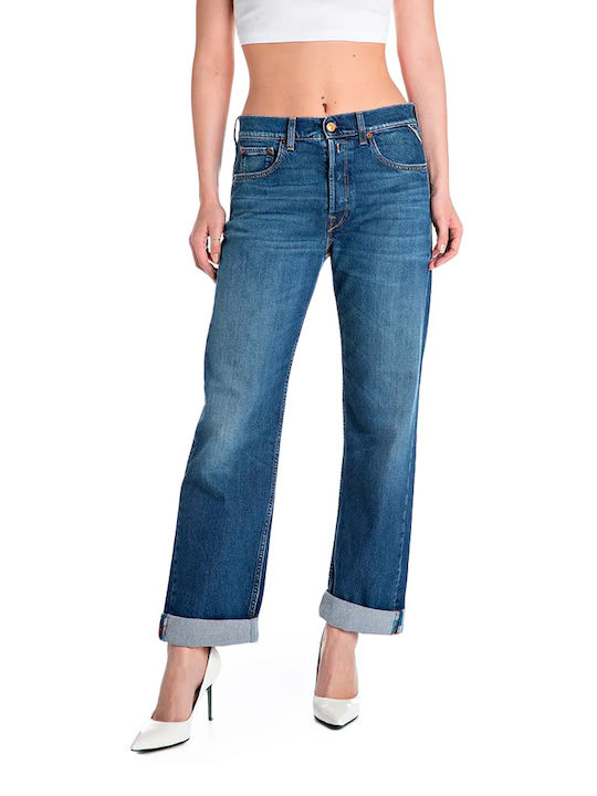 Replay Women's Jean Trousers in Relaxed Fit Blue