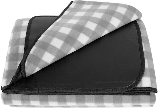 Teesa Insulated Picnic Blanket 200x200 Cm Gray Checkered