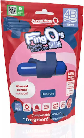 Screaming O Fingo Finger Vibrator 6 Functions Blue