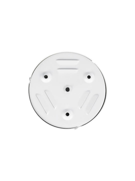 GloboStar Round Metallic Recessed Spot with Integrated LED and Warm White Light White 1pcs