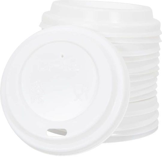 vidaXL Disposable Cup Lids in White color (1000pcs)
