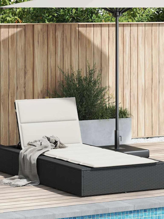 Deckchair Rattan with Cushion 210x100x28cm. Deckchair Rattan with Cushion 210x100x28cm.