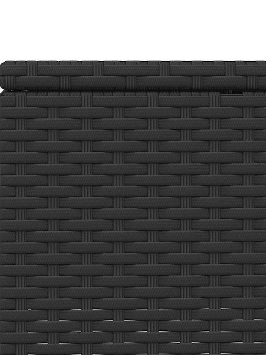 Ξαπλώστρα Rattan με Μαξιλάρι Μαύρη 210x100x28εκ.
