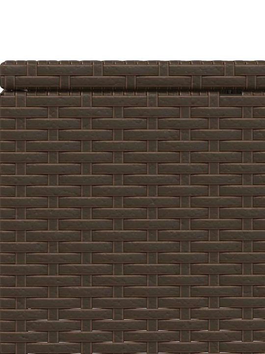 Liegestuhl Rattan mit Kissen Braun 210x100x28cm.