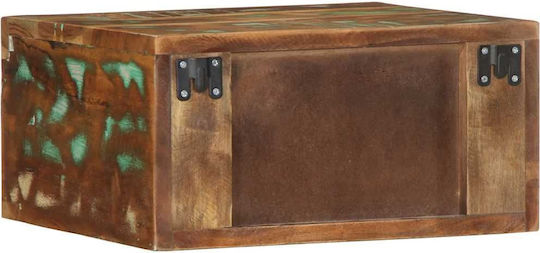 Κομοδίνα από Μασίφ Ξύλο Πολύχρωμα 2τμχ 40x30x19cm