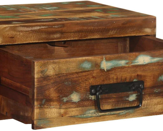 Κομοδίνα από Μασίφ Ξύλο Πολύχρωμα 2τμχ 40x30x19cm