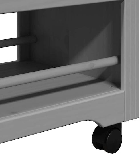 vidaXL Commercial Kitchen Food Cart H80xW67.5xD45cm