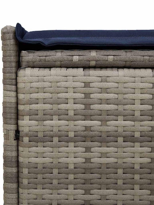 Bank Außenbereich Rattan mit Truhe und Kissen