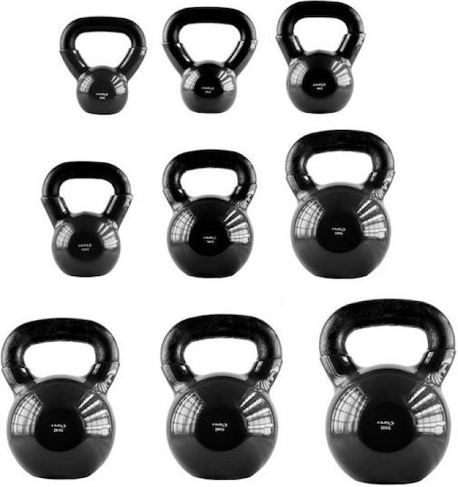 Kettlebell Iron Covered Vinyl Hms Knv12 Black