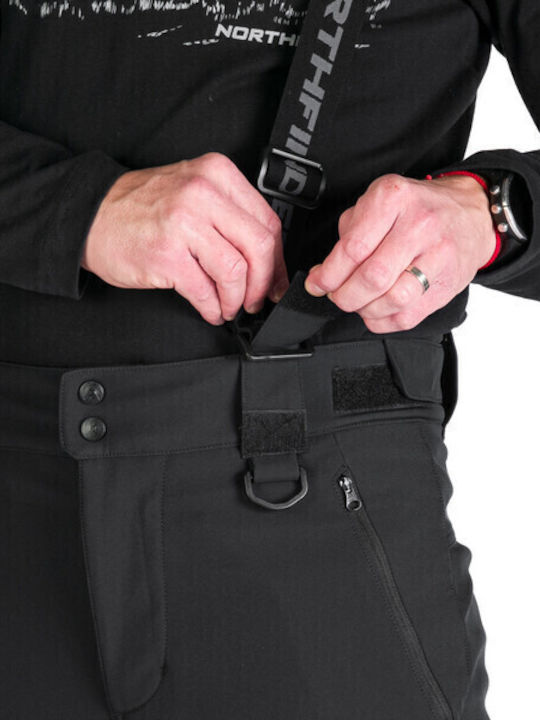 Northfinder NOF-NO-3974SNW-269_1 Ανδρικό Παντελόνι Σκι & Snowboard Soft Shell Μαύρο