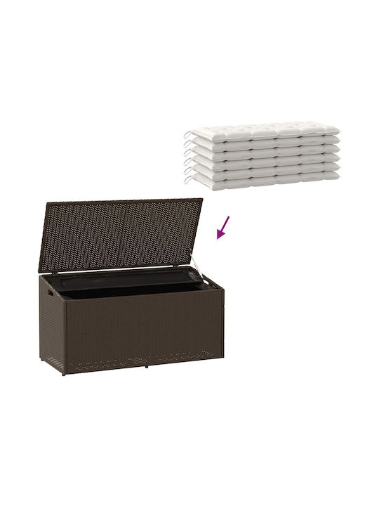 vidaXL Outdoor Storage Box Brown L110xW50xH58cm