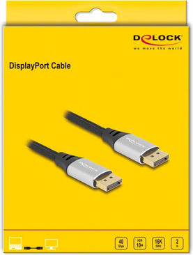 DeLock Cable DisplayPort male - DisplayPort male 2m Black (80634)