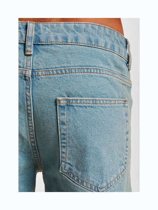 Ανδρικό Παντελόνι Τζιν με Loose Straight Εφαρμογή Sand Washed Blue