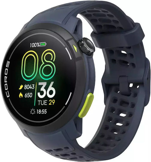 Coros Pace Pro GPS 46mm Smartwatch with Heart Rate Monitor (Blue)