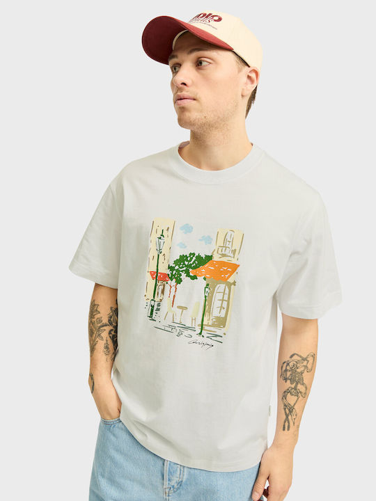 Jack & Jones Sportliches T-Shirt Off White